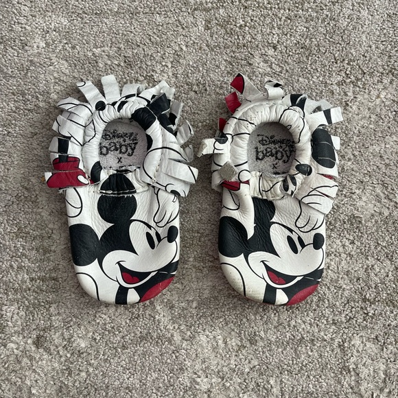 Freshly Picked Other - Freshly Picked Disney Mickey Mouse Kids Moccasins - Black, White, Red
